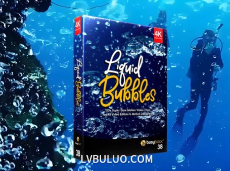 4K视频素材-130个潜水气泡液体水花水泡漂浮慢动作效果动画 Liquid Bubbles