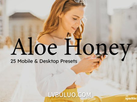 25个复古人像蜂蜜色调视频图片调色LR预设 25 Aloe Honey Lightroom Presets LUTs