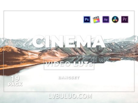短视频Vlog电影感专业色彩视频图片调色预设第19款 Bangset Cinema Video LUTs Pack 19