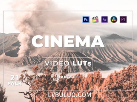 短视频Vlog电影感专业色彩视频图片调色预设第21款 Bangset Cinema Video LUTs Pack 21