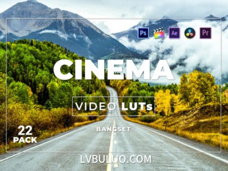 短视频Vlog电影感专业色彩视频图片调色预设第22款 Bangset Cinema Video LUTs Pack 22
