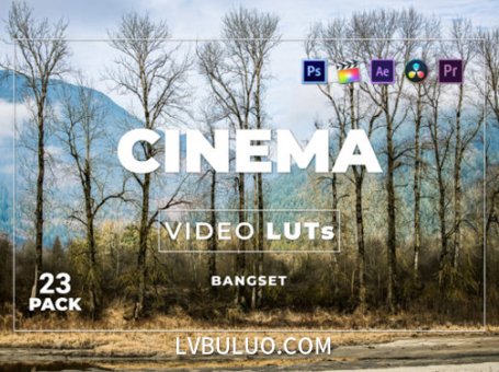 短视频Vlog电影感专业色彩视频图片调色预设第23款 Bangset Cinema Video LUTs Pack 23
