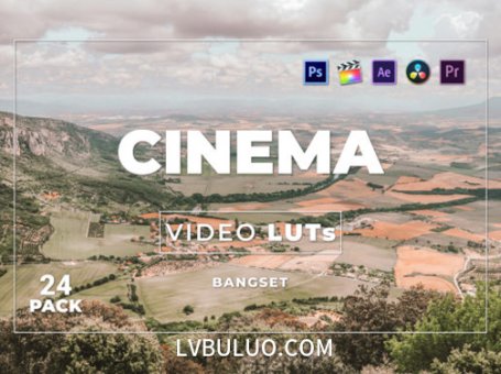 短视频Vlog电影感专业色彩视频图片调色预设第24款 Bangset Cinema Video LUTs Pack 24