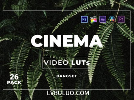 短视频Vlog电影感专业色彩视频图片调色预设第26款 Bangset Cinema Video LUTs Pack 26