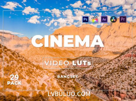 短视频Vlog电影感专业色彩视频图片调色预设第29款 Bangset Cinema Video LUTs Pack 29