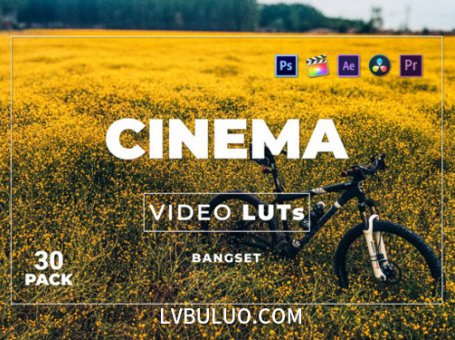 短视频Vlog电影感专业色彩视频图片调色预设第30款 Bangset Cinema Video LUTs Pack 30