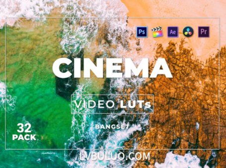 短视频Vlog电影感专业色彩视频图片调色预设第32款 Bangset Cinema Video LUTs Pack 32