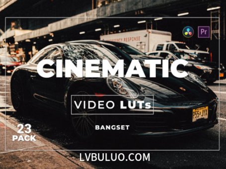 第23款短视频Vlog电影感色彩视频图片调色预设包 Bangset Cinematic Pack 23 Video LUTs