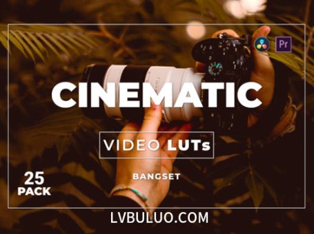 第25款短视频Vlog电影感色彩视频图片调色预设包 Bangset Cinematic Pack 25 Video LUTs