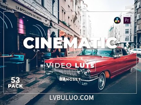 第53款短视频Vlog电影感色彩视频图片调色预设包 Bangset Cinematic Pack 53 Video LUTs