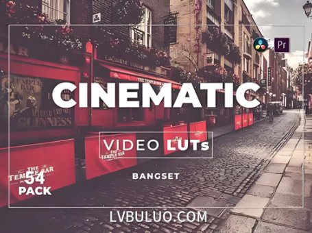 第54款短视频Vlog电影感色彩视频图片调色预设包 Bangset Cinematic Pack 54 Video LUTs